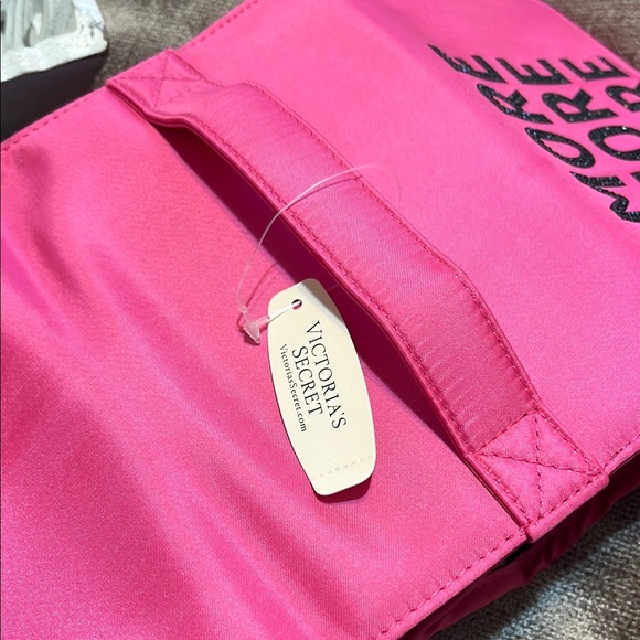 NWT Victoria's Secret Expandable Pink Bag Cosmetic Bag - Picture 6 of 11